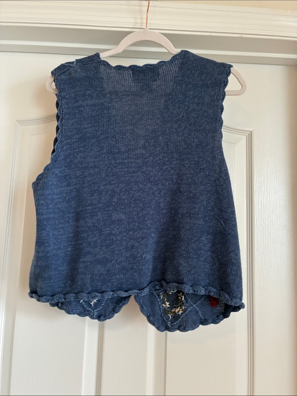 Vintage 3D Crochet Coastal Grandma Vest Top Cottagecore Size M - Picture 5 of 5